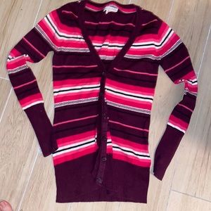 Aeropostale Pink Striped Sweater
